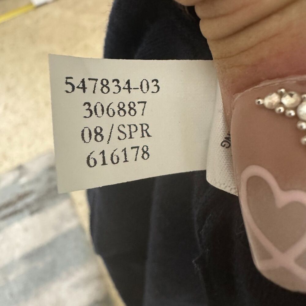 Banana Republic Y2K Navy Blue Faux Wrap Light Sweater Wool/Silk Blend Sz XS - Picture 7 of 8